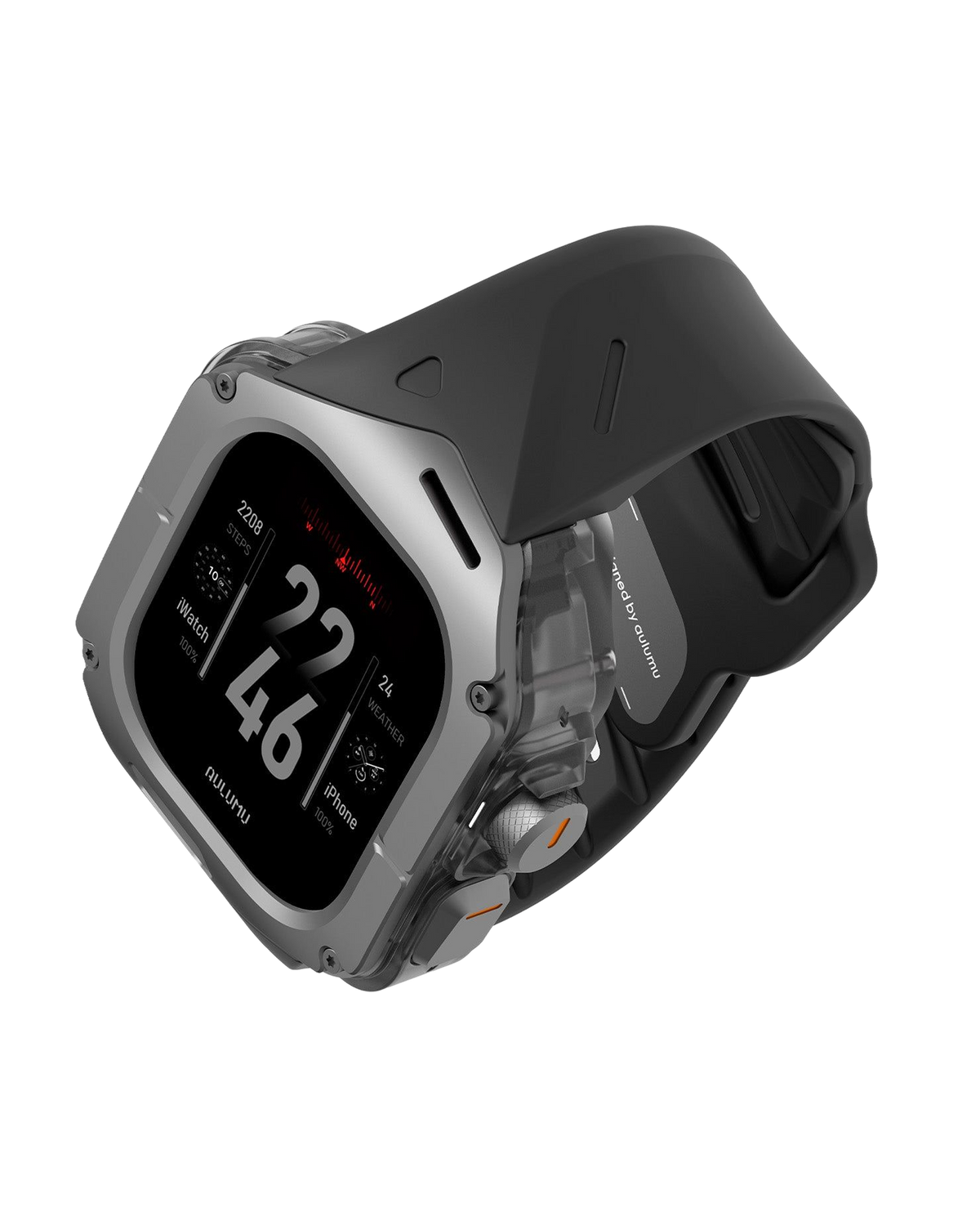 A01 Case with Band for Apple Watch Ultra 1/2/3 | Titanium Cover | FKM Band