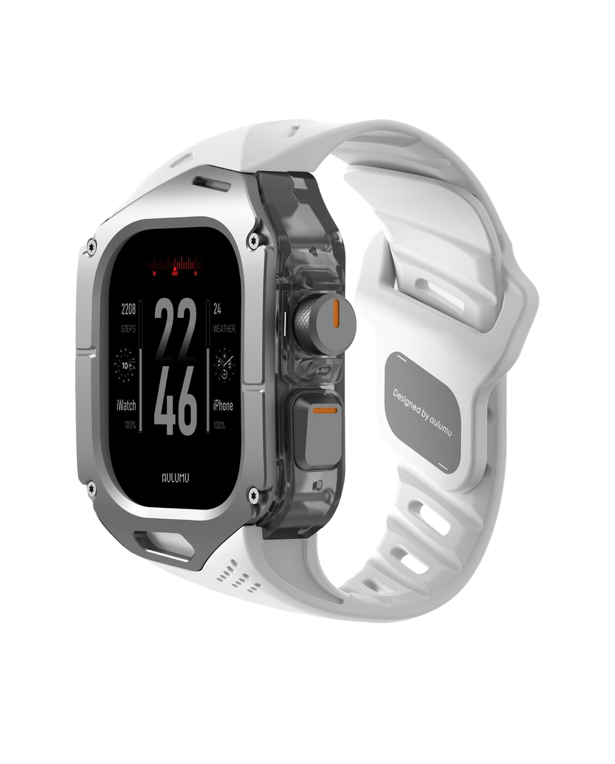 A01 Case with Band for Apple Watch Ultra 1/2/3 | Titanium Cover | FKM Band