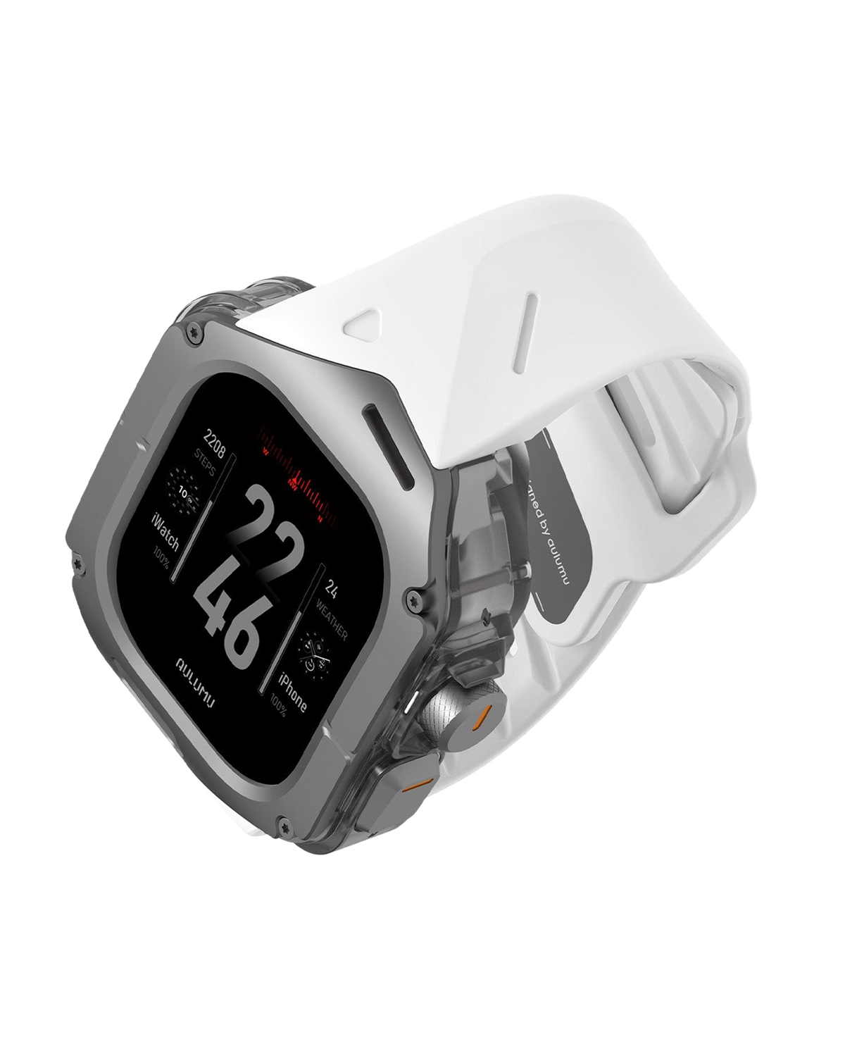 A01 Case with Band for Apple Watch Ultra 1/2/3 | Titanium Cover | FKM Band