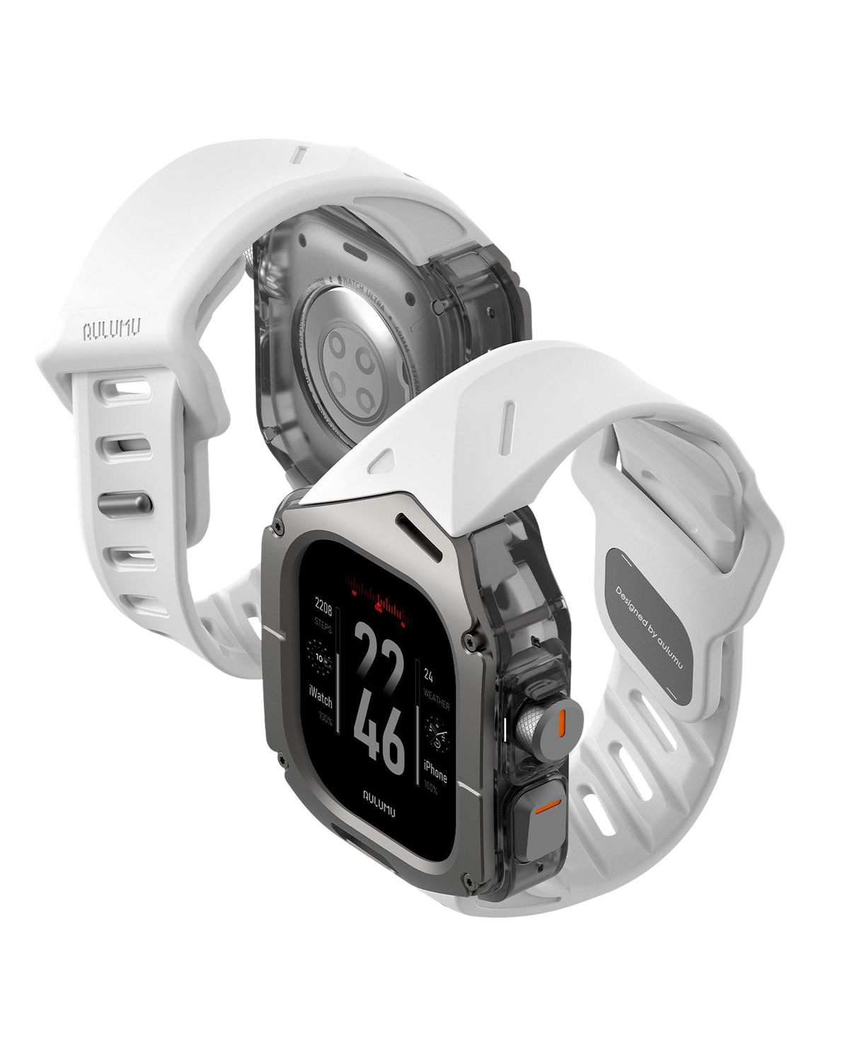 A01 Case with Band for Apple Watch Ultra 1/2/3 | Titanium Cover | FKM Band