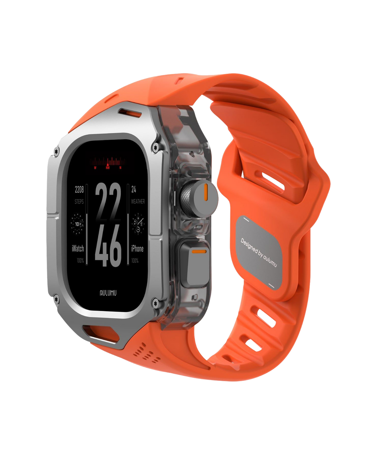 A01 Case with Band for Apple Watch Ultra 1/2/3 | Titanium Cover | FKM Band
