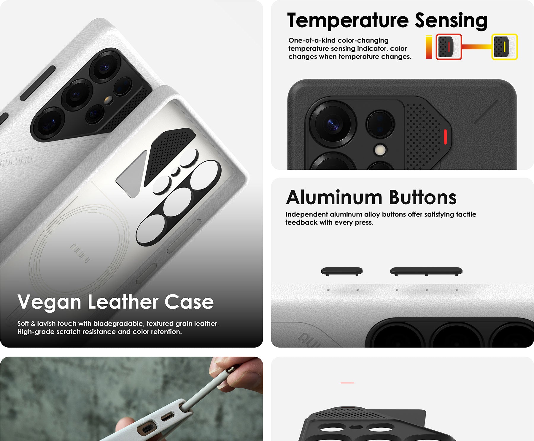 S25 Vegan Leather Case for Samsung Galaxy S25 Ultra | Real Cooling | MagSafe feature