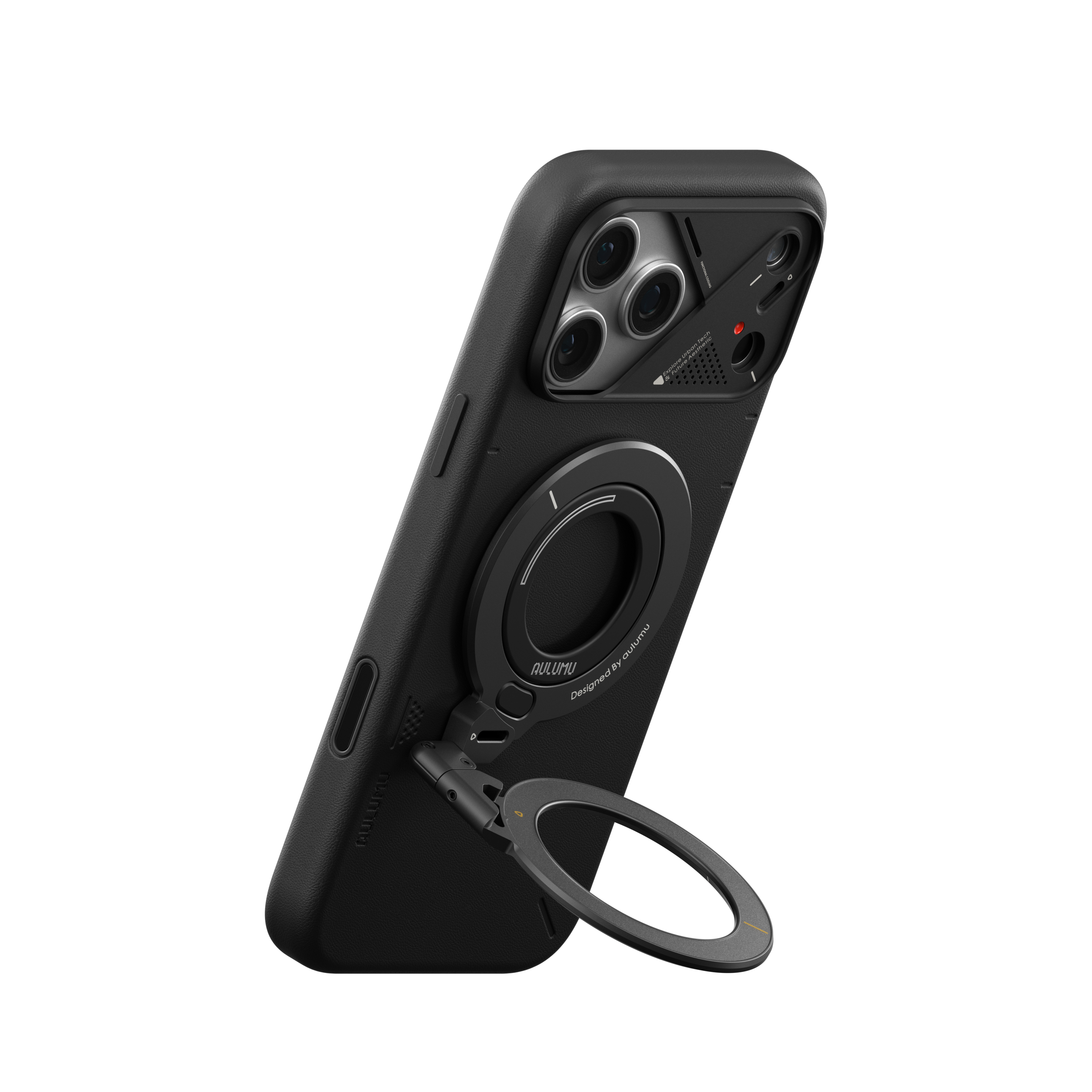 A17 iPhone 17 Series Vegan Leather Case & G09 Infinite 360° Magnetic Stand