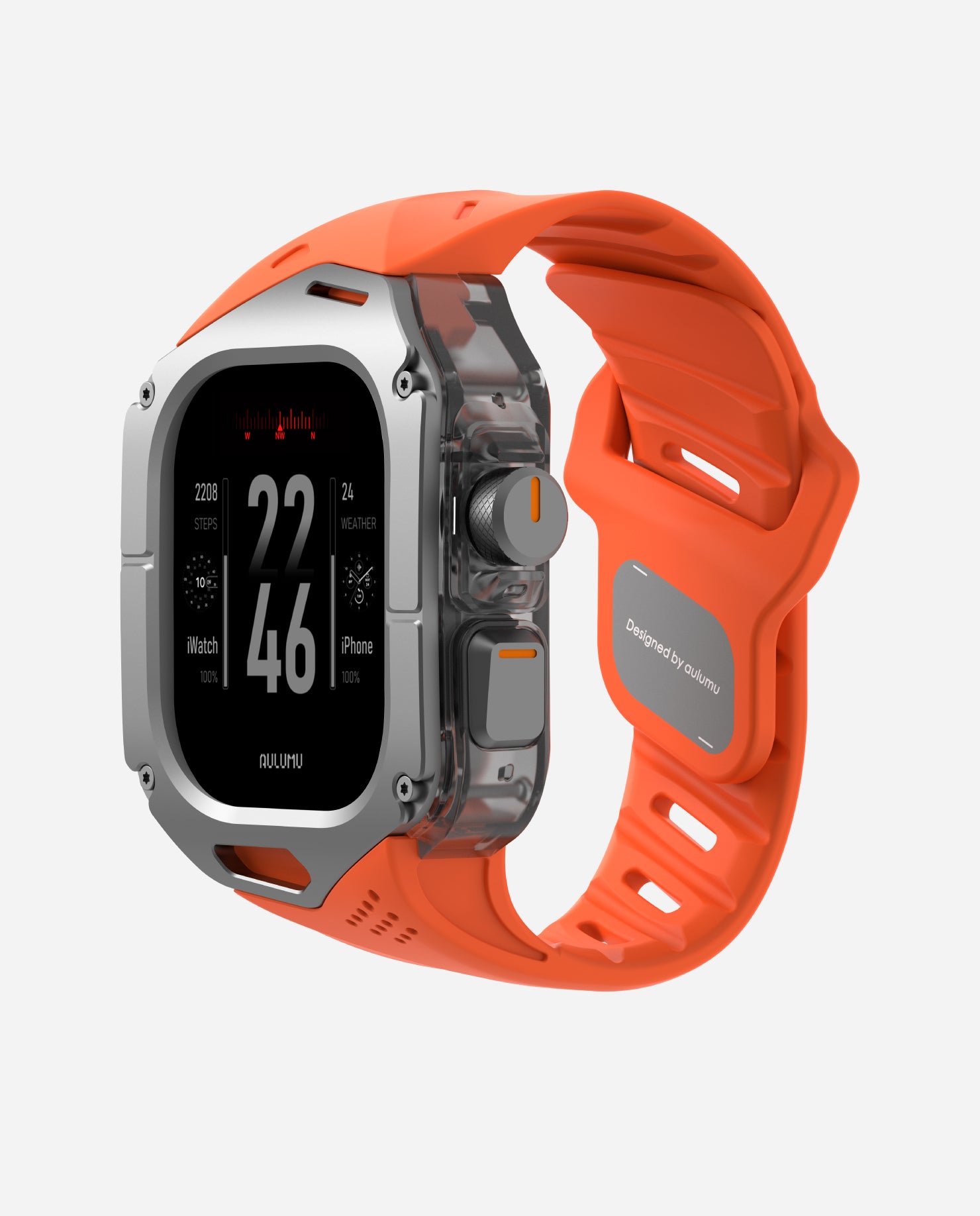 AULUMU A01 protective Apple Watch cover and band crafted from durable materials for rugged everyday wear.
