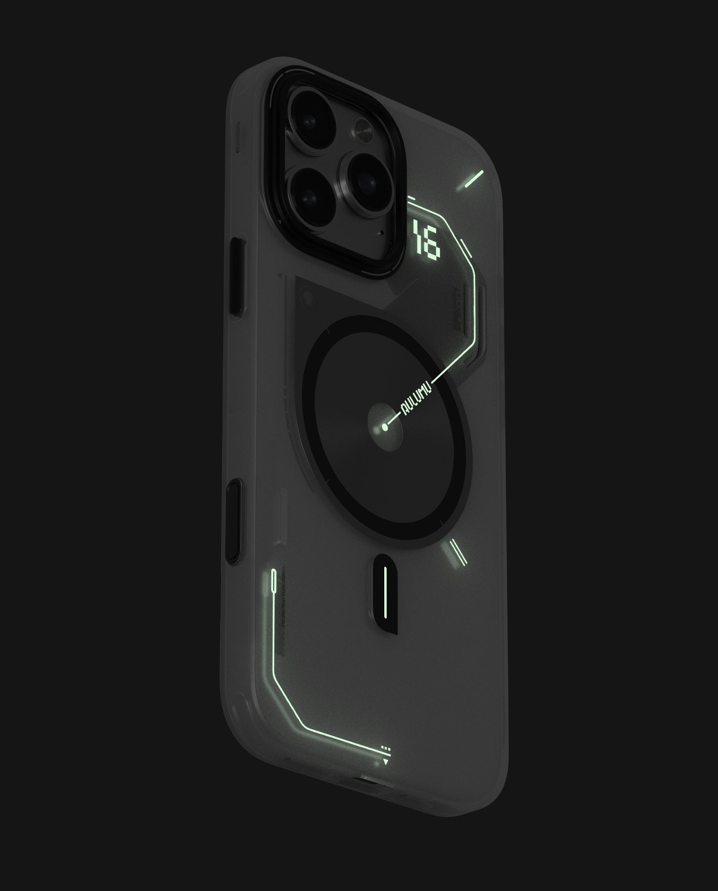 Glow-in-the-dark frosted case for iPhone 16 Pro