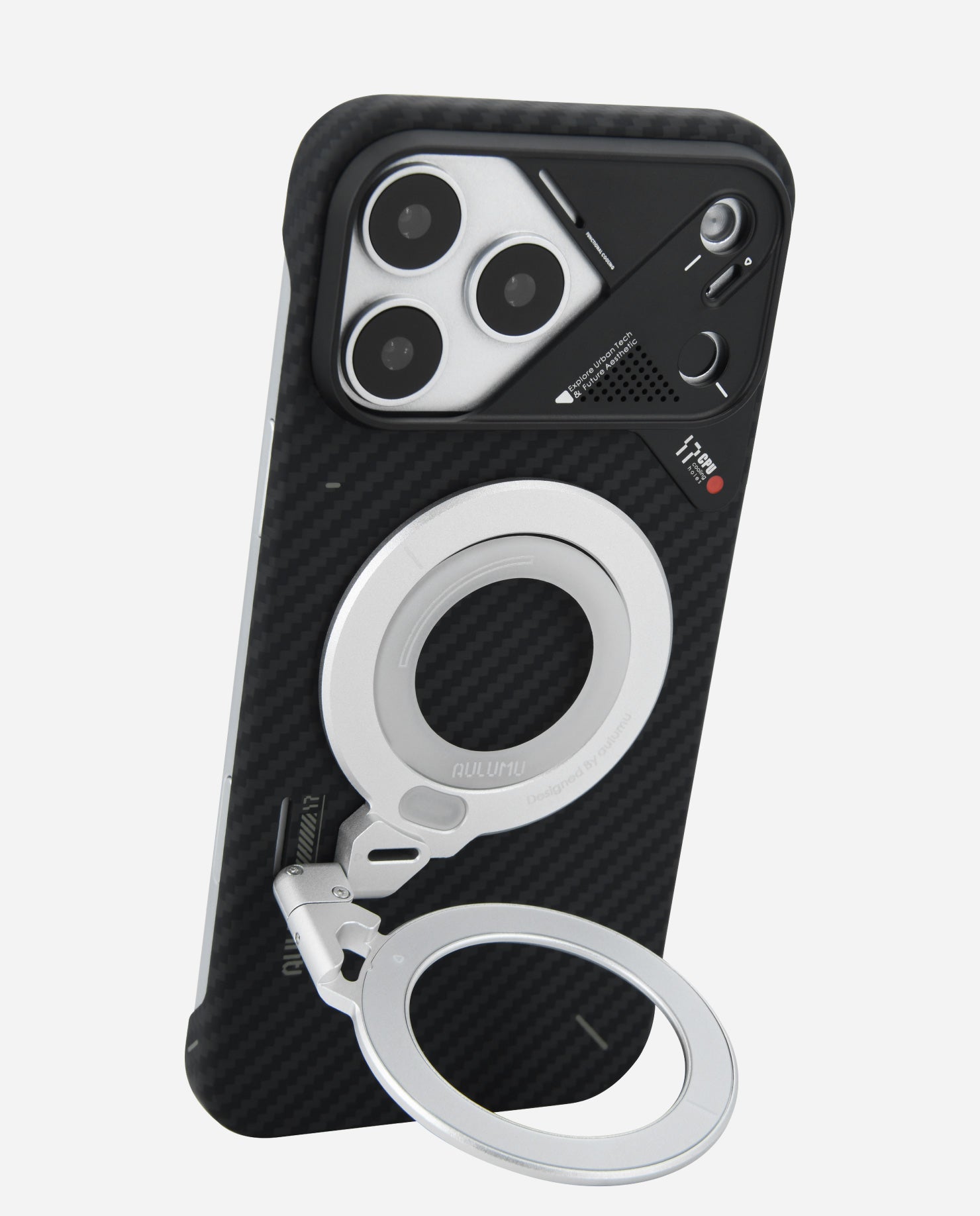 A17 iPhone 17 Series Aramid Fiber Case & G09 Infinite 360° Magnetic Stand