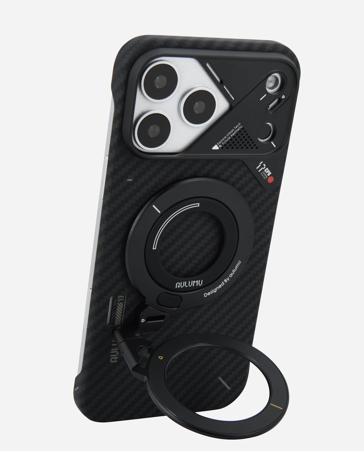 A17 iPhone 17 Series Aramid Fiber Case & G09 Infinite 360° Magnetic Stand