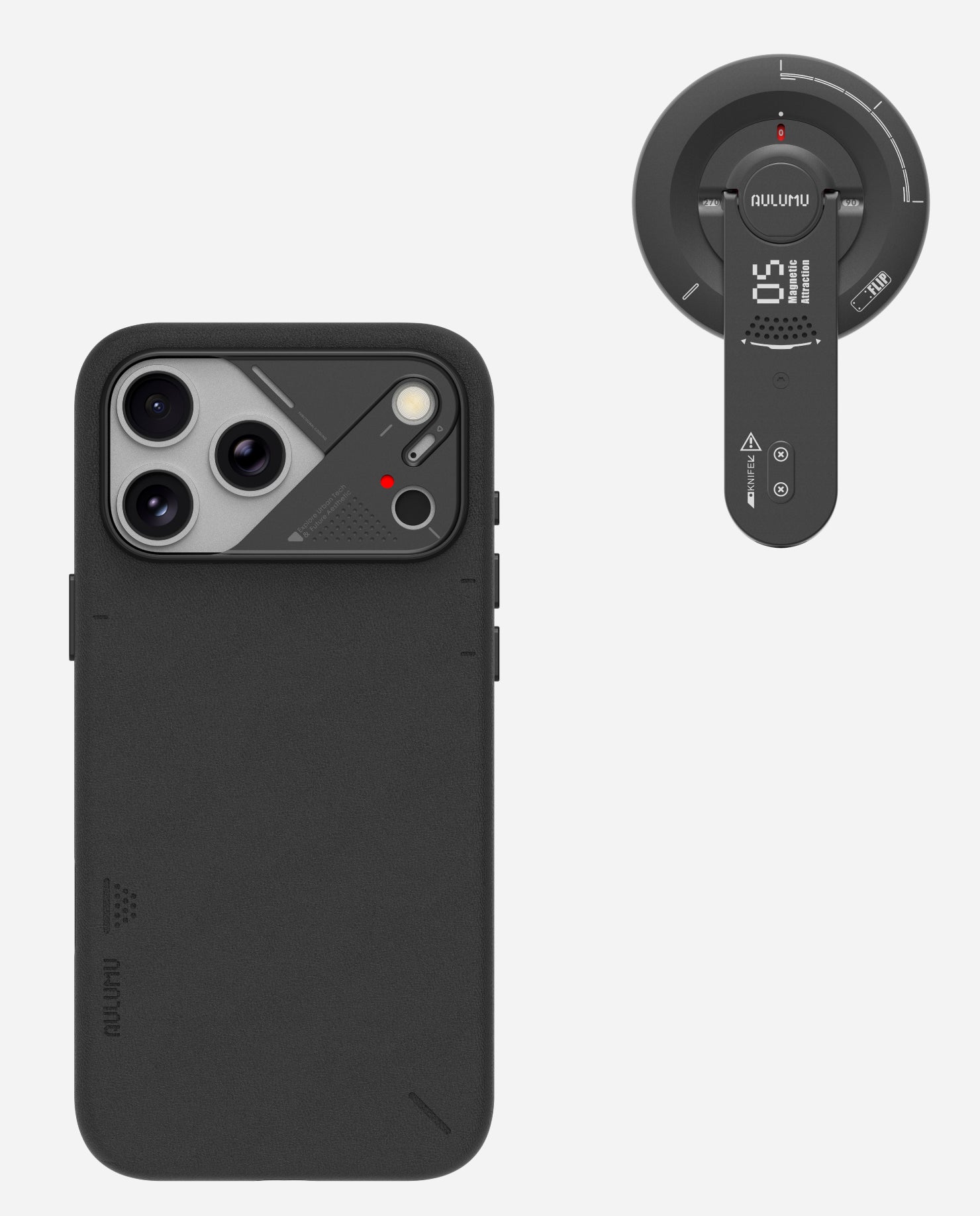 iPhone 17 Pro/Pro Max Vegan Leather Case & G05 Air Next-Gen Hi-Per Magnetic Stand