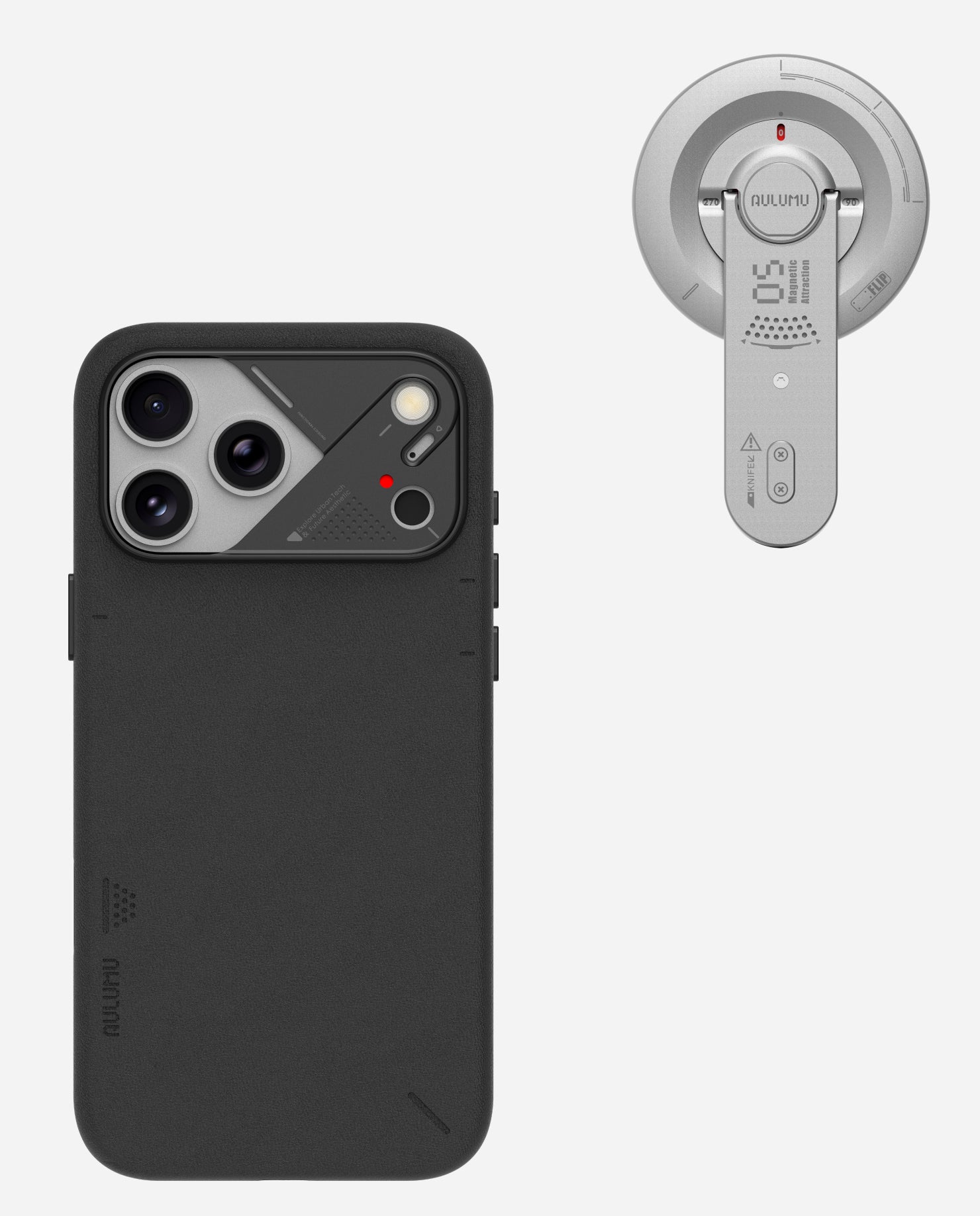 iPhone 17 Pro/Pro Max Vegan Leather Case & G05 Air Next-Gen Hi-Per Magnetic Stand