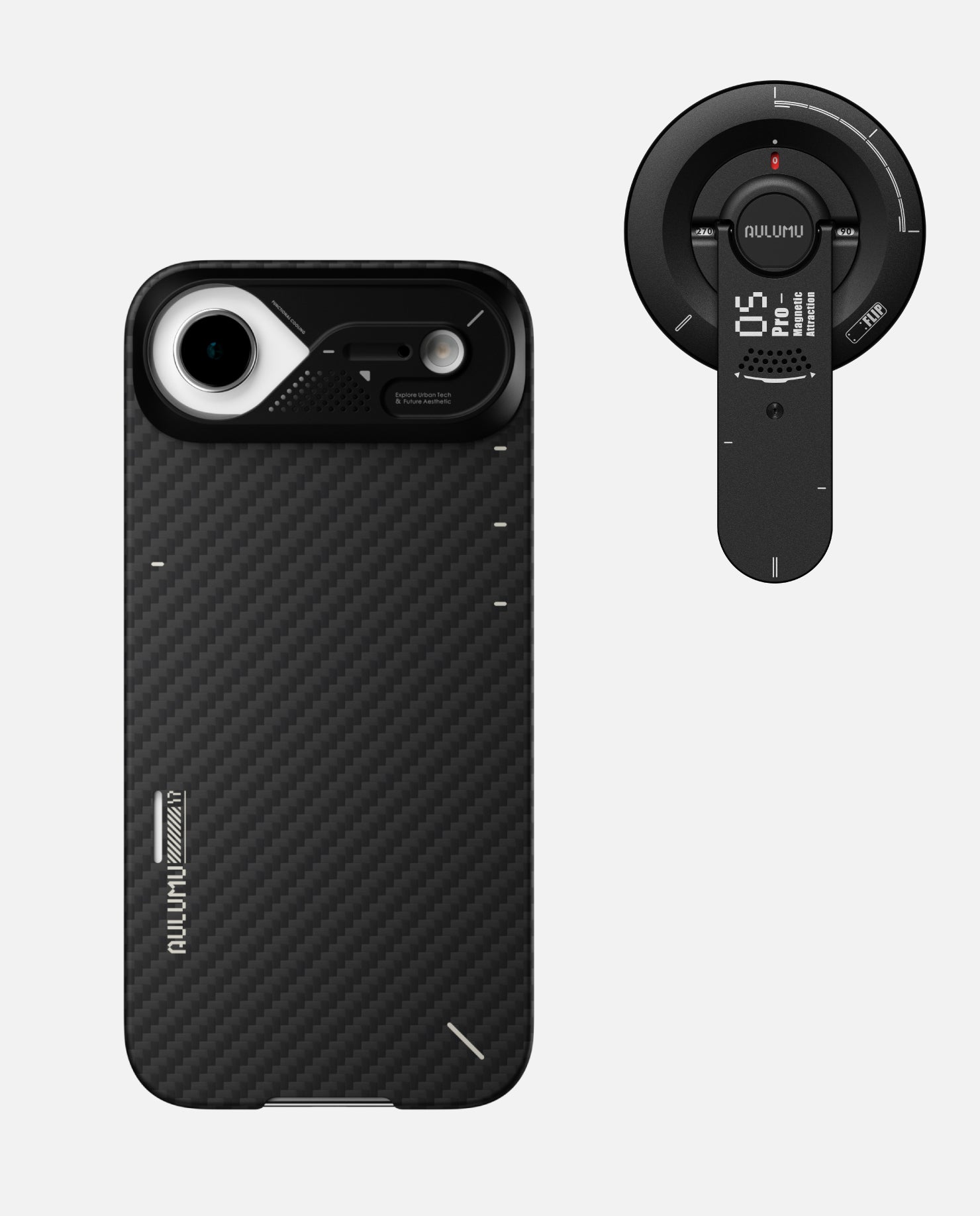 A17 iPhone 17 Series Aramid Fiber Case & G05 Pro Multi-Function Mag Kickstand