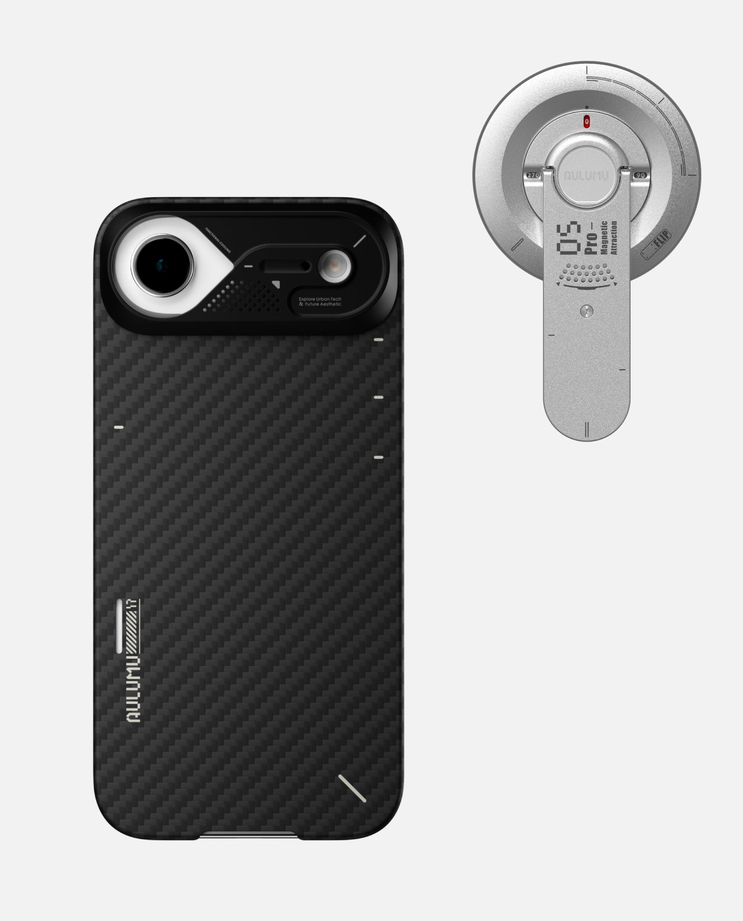 A17 iPhone 17 Series Aramid Fiber Case & G05 Pro Multi-Function Mag Kickstand