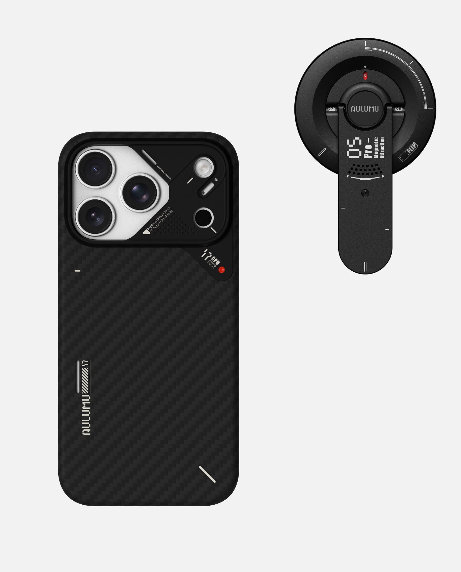 A17 iPhone 17 Series Aramid Fiber Case & G05 Pro Multi-Function Mag Kickstand