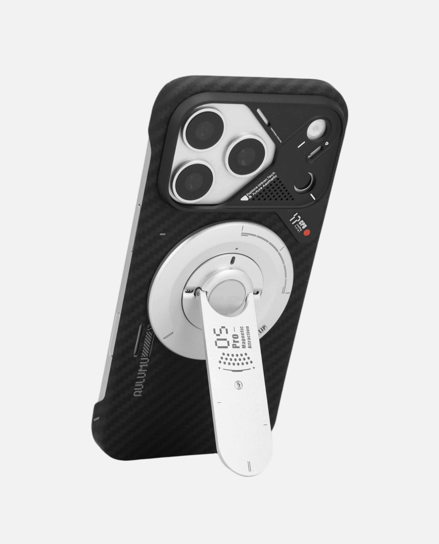 A17 iPhone 17 Series Aramid Fiber Case & G05 Pro Multi-Function Mag Kickstand