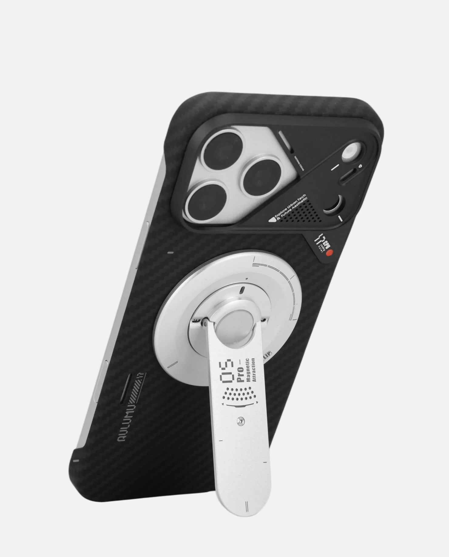 A17 iPhone 17 Series Aramid Fiber Case & G05 Pro Multi-Function Mag Kickstand