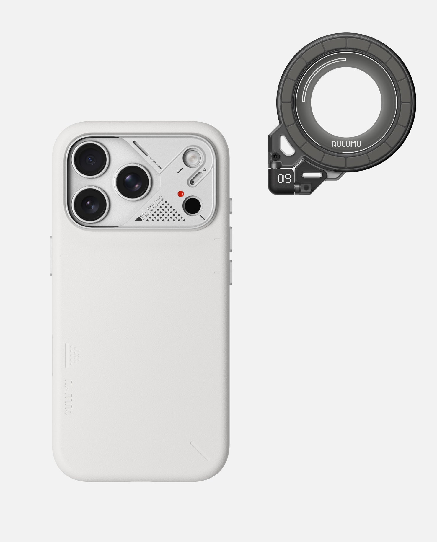 A17 iPhone 17 Series Vegan Leather Case & G09 Ghost Infinite 360° Magnetic Stand