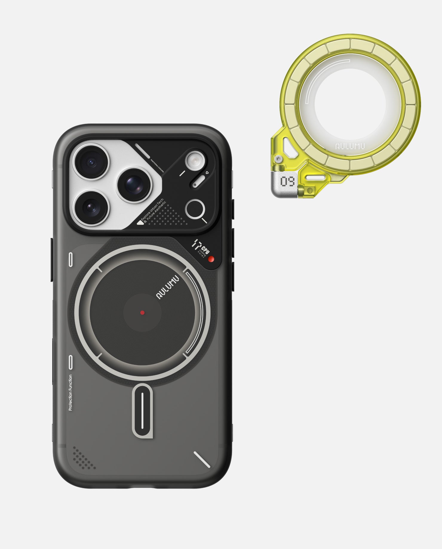 A17 iPhone 17 Series Frosted Case & G09 Ghost Infinite 360° Magnetic Stand