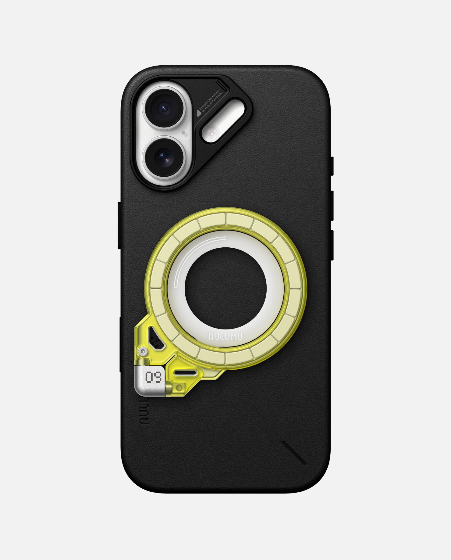 A17 iPhone 17 Series Vegan Leather Case & G09 Ghost Infinite 360° Magnetic Stand