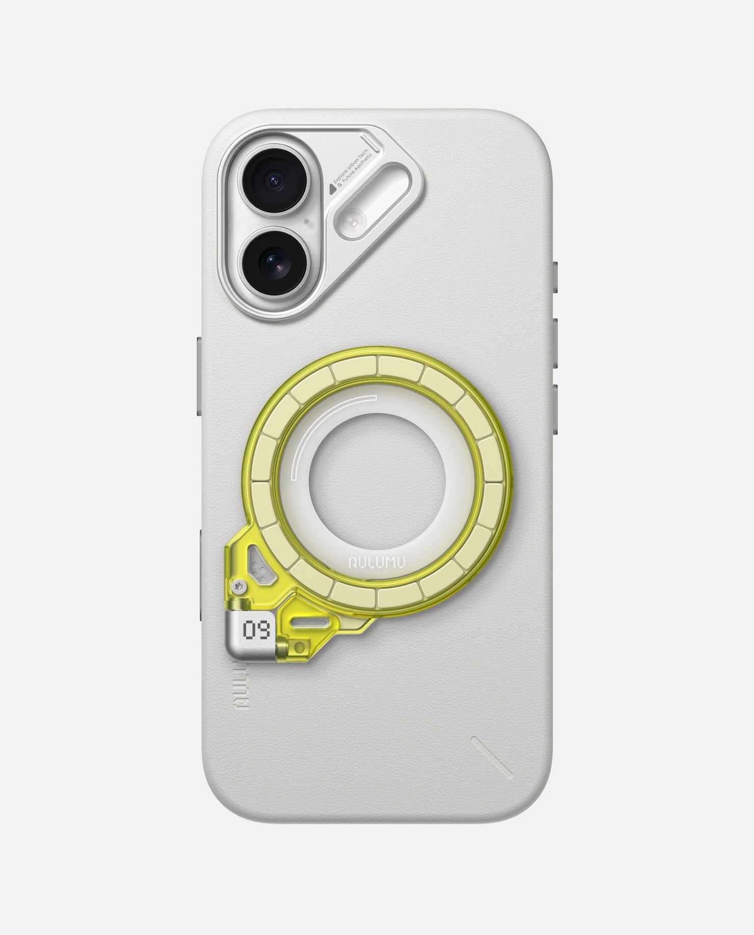 A17 iPhone 17 Series Vegan Leather Case & G09 Ghost Infinite 360° Magnetic Stand