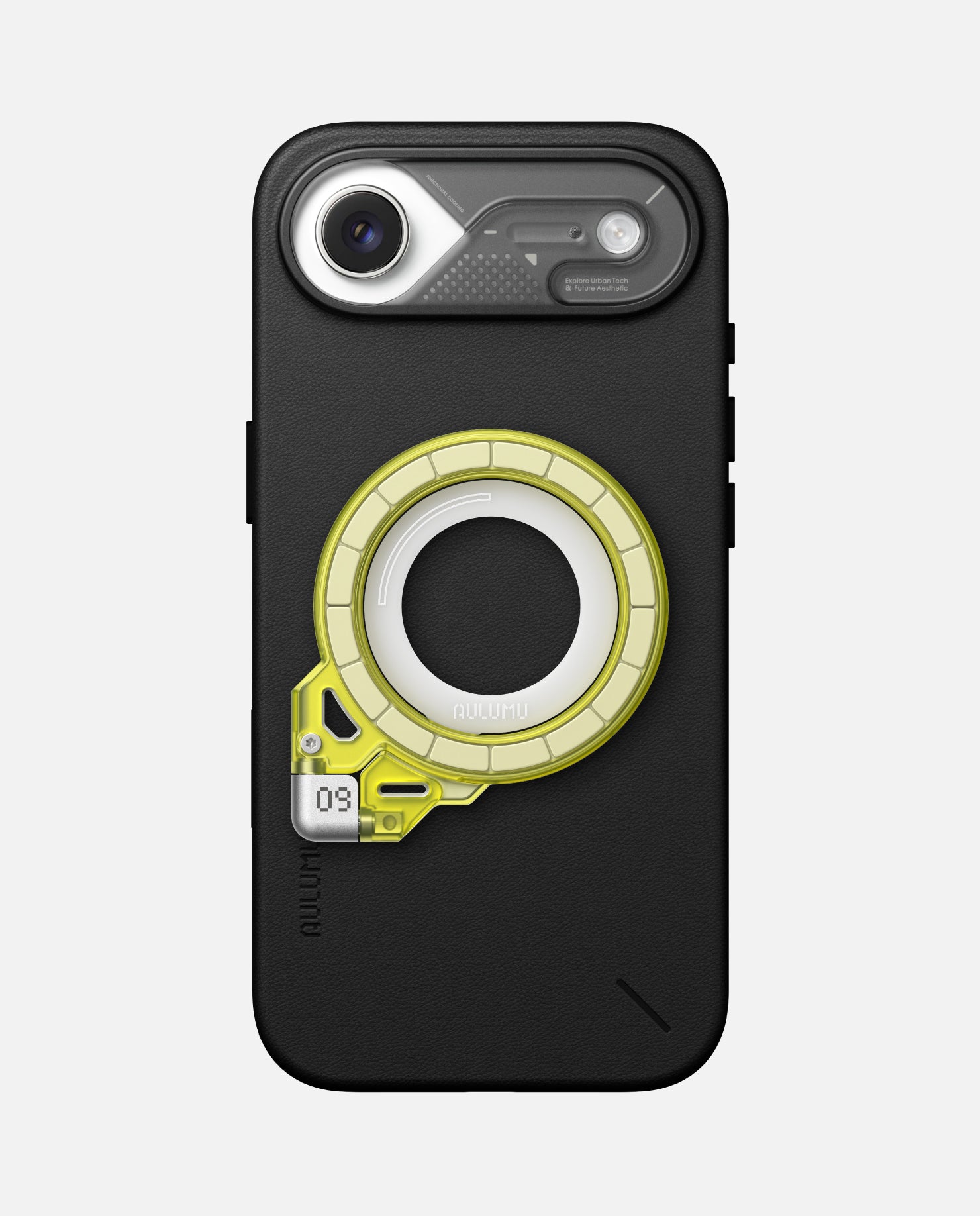 A17 iPhone 17 Series Vegan Leather Case & G09 Ghost Infinite 360° Magnetic Stand