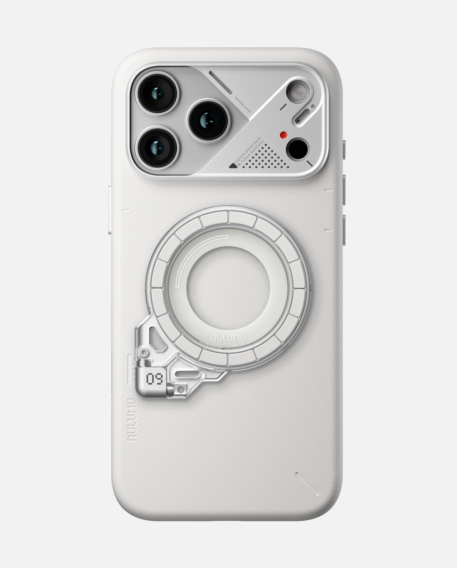 A17 iPhone 17 Series Vegan Leather Case & G09 Ghost Infinite 360° Magnetic Stand