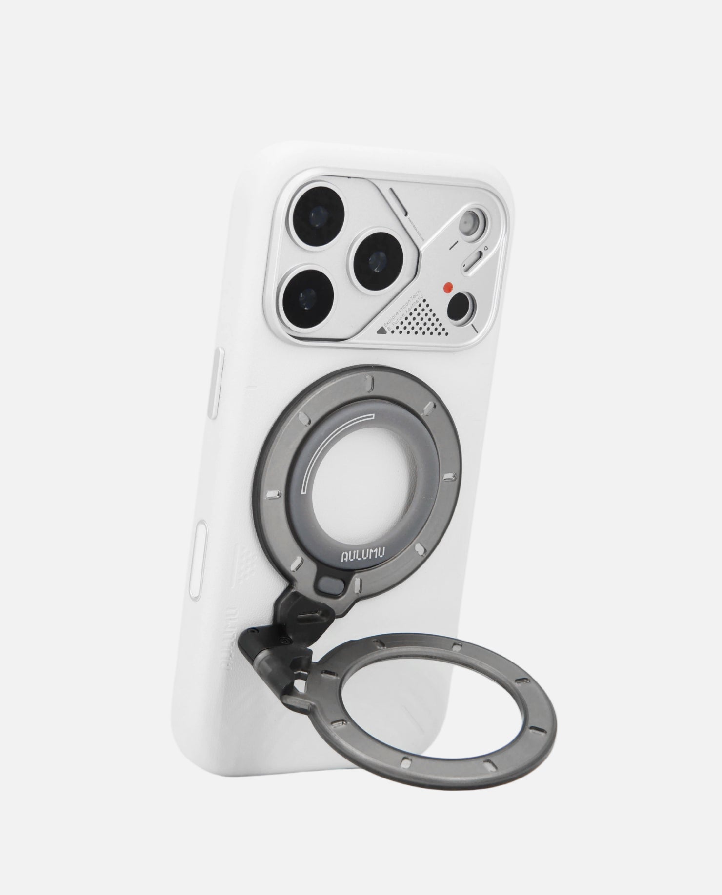 A17 iPhone 17 Series Vegan Leather Case & G09 Ghost Infinite 360° Magnetic Stand