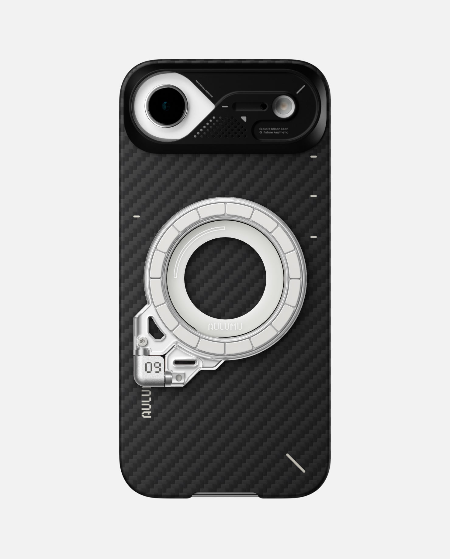 A17 iPhone 17 Series Aramid Fiber Case & G09 Ghost Infinite 360° Magnetic Stand