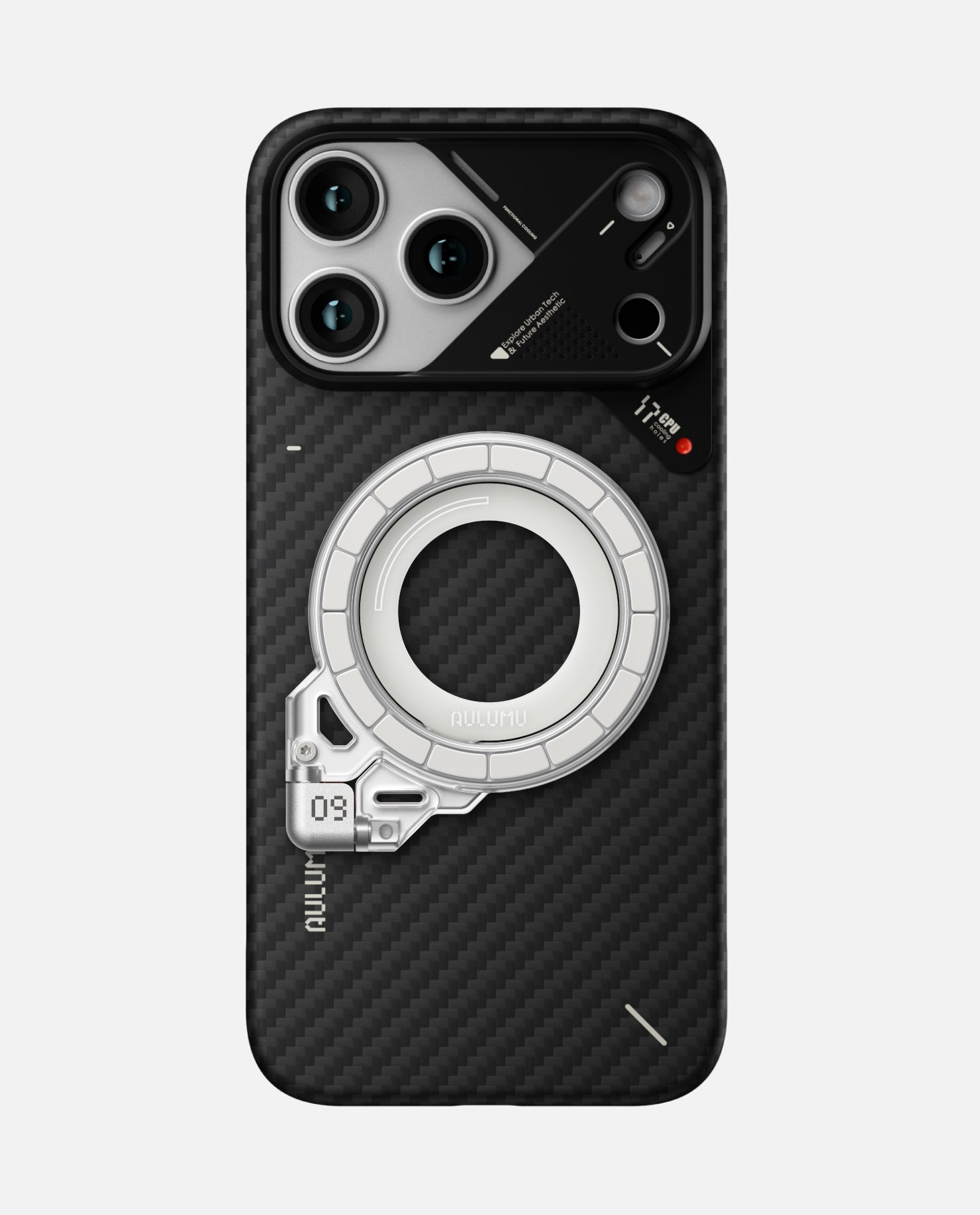 A17 iPhone 17 Series Aramid Fiber Case & G09 Ghost Infinite 360° Magnetic Stand