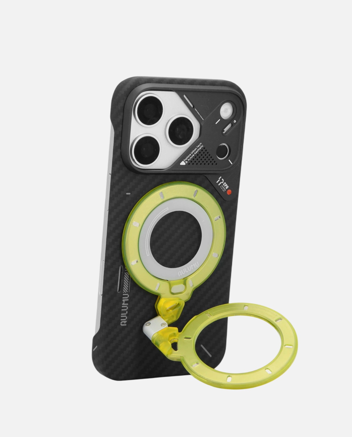 A17 iPhone 17 Series Aramid Fiber Case & G09 Ghost Infinite 360° Magnetic Stand