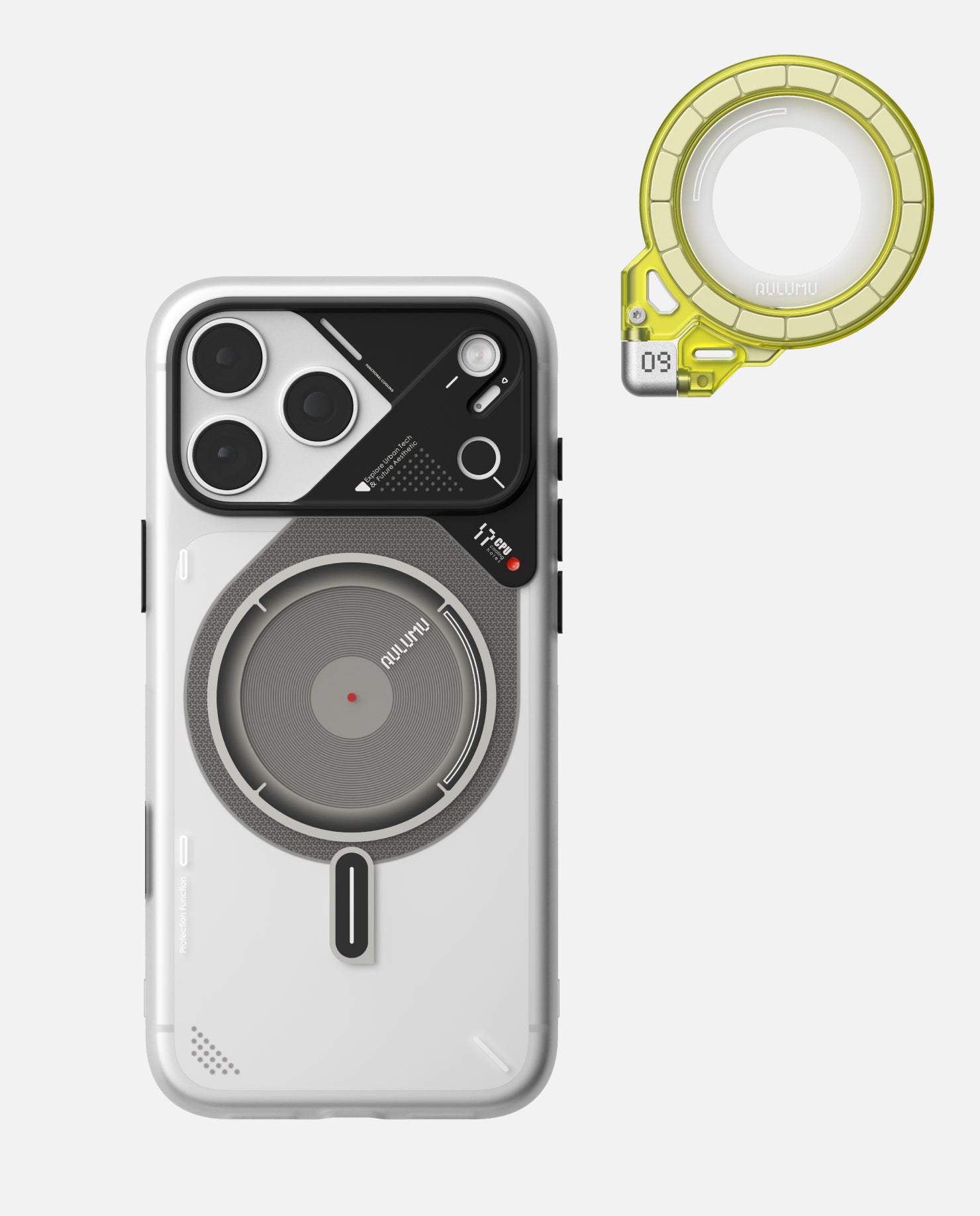 A17 iPhone 17 Series Frosted Case & G09 Ghost Infinite 360° Magnetic Stand