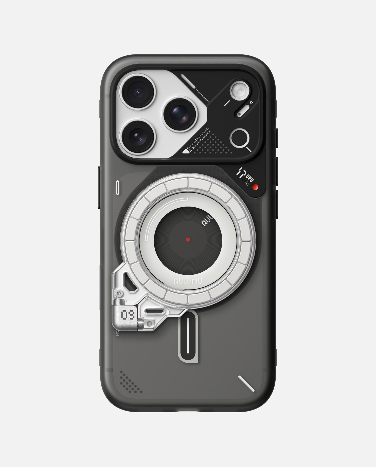 A17 iPhone 17 Series Frosted Case & G09 Ghost Infinite 360° Magnetic Stand