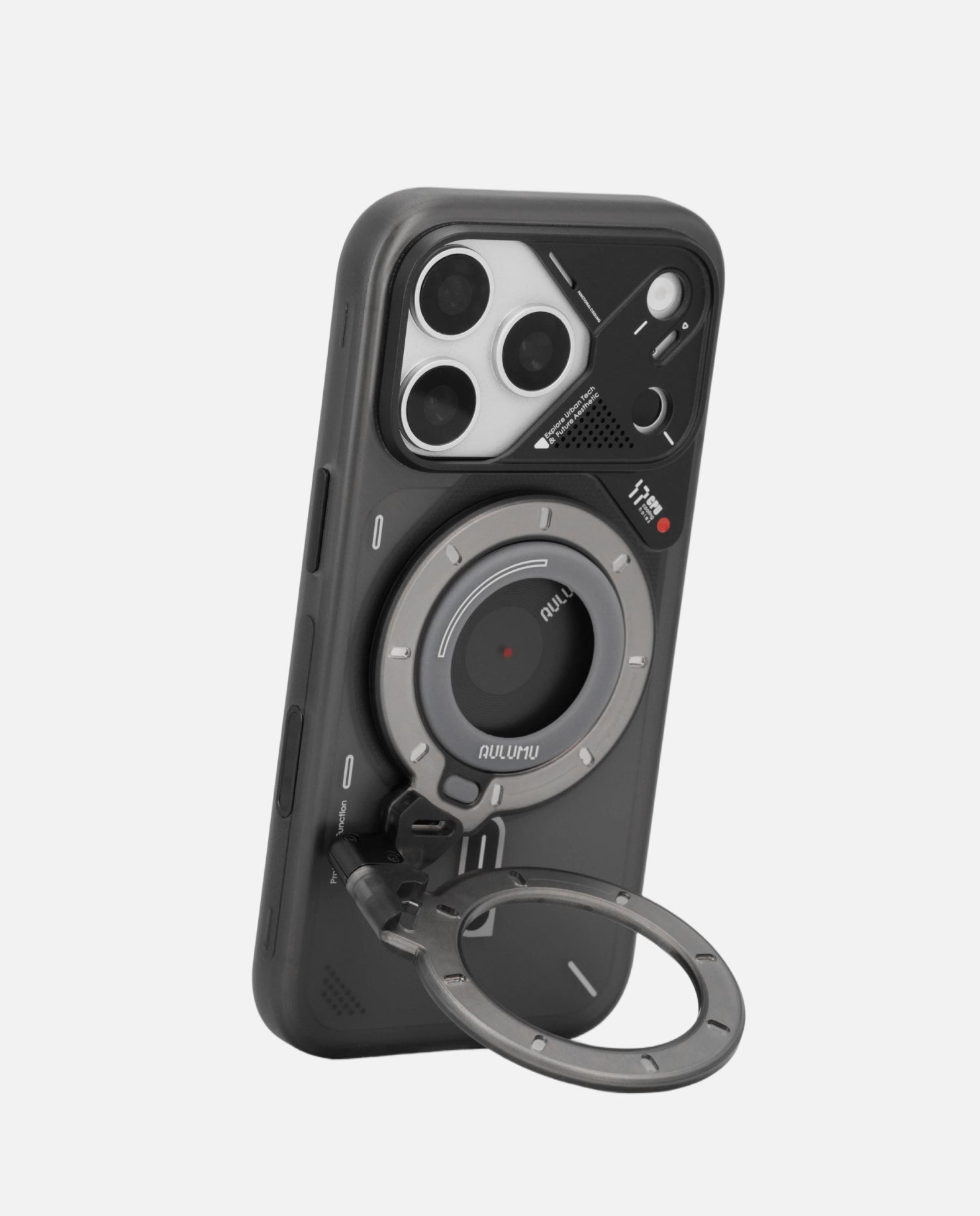 A17 iPhone 17 Series Frosted Case & G09 Ghost Infinite 360° Magnetic Stand