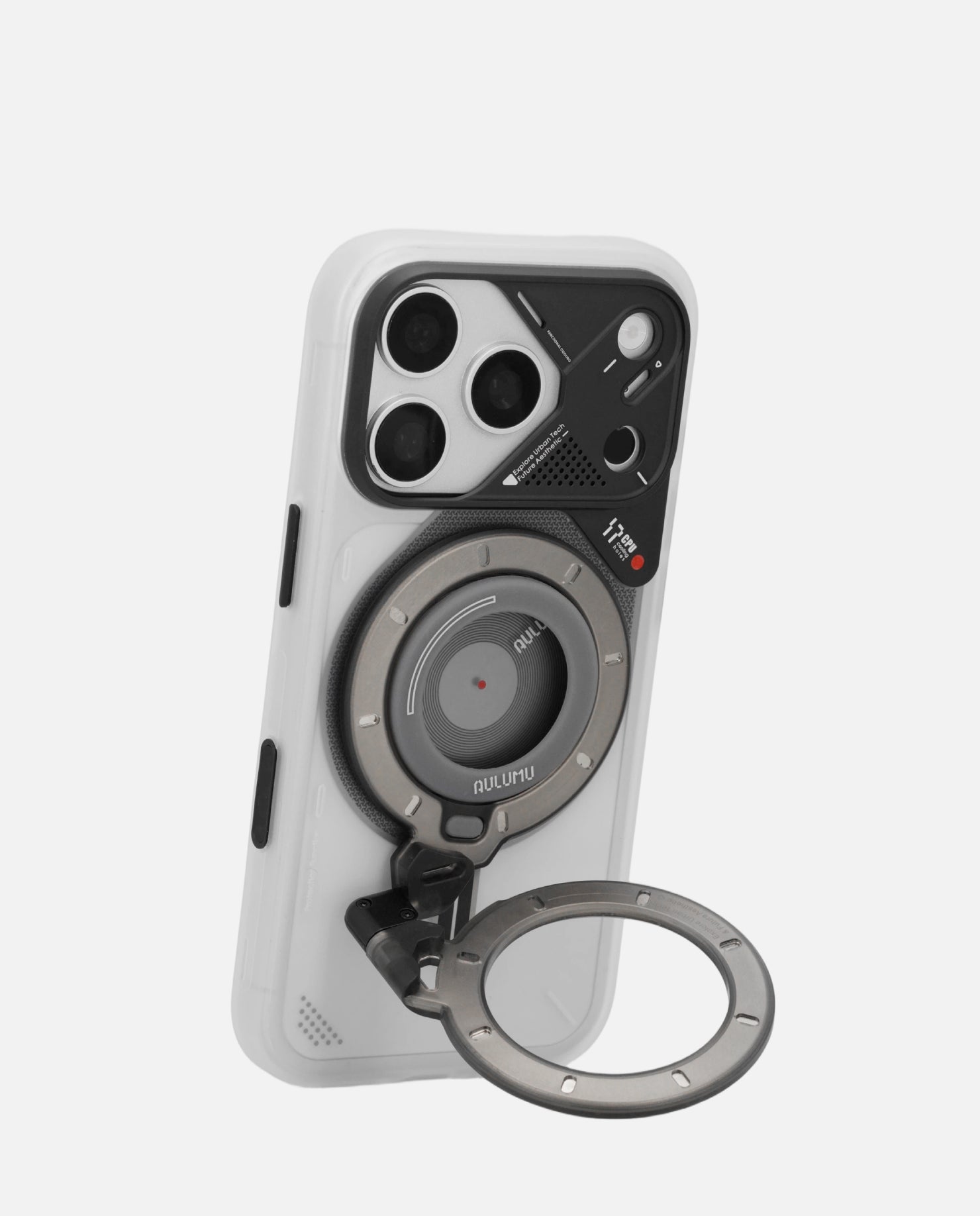 A17 iPhone 17 Series Frosted Case & G09 Ghost Infinite 360° Magnetic Stand