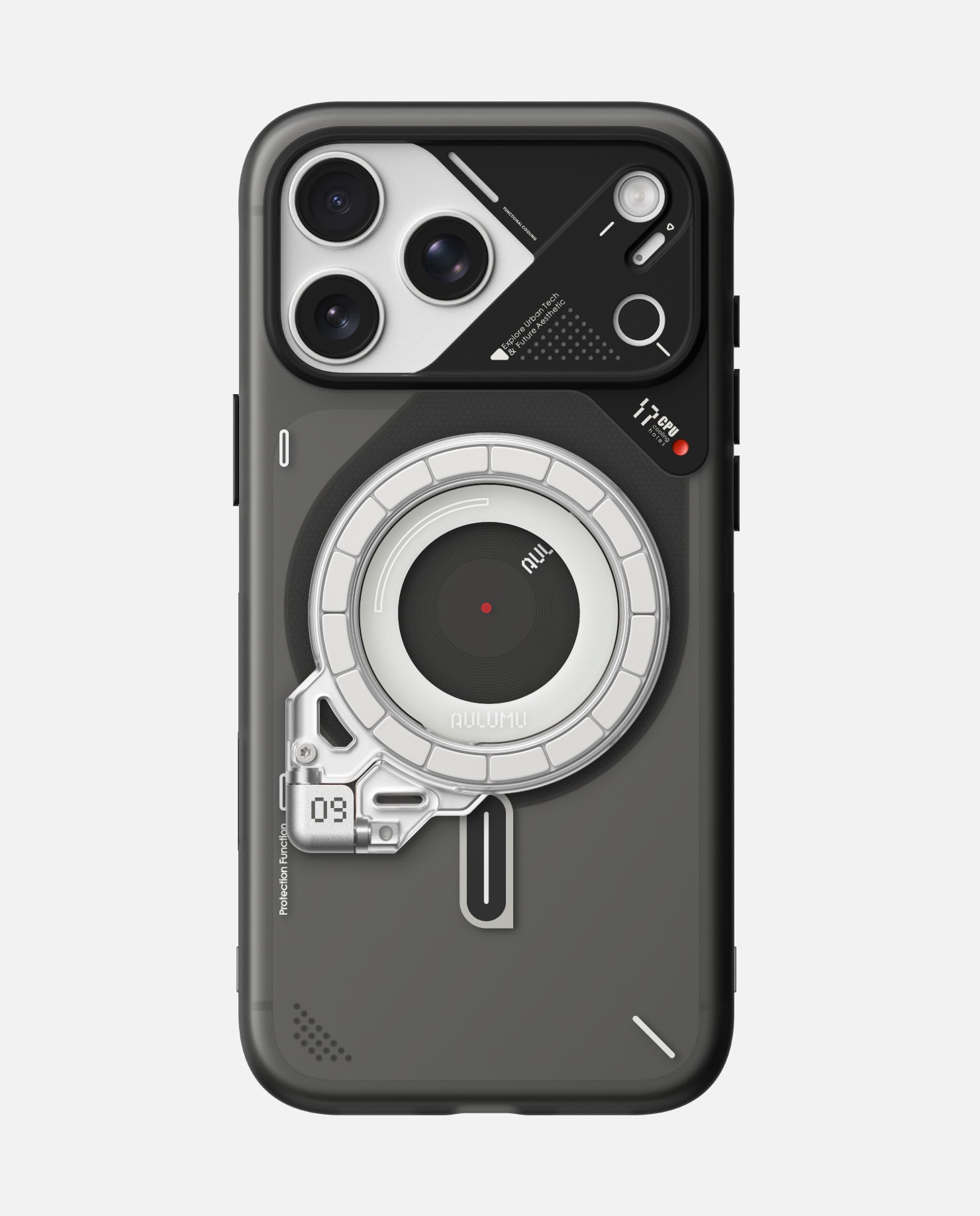 A17 iPhone 17 Series Frosted Case & G09 Ghost Infinite 360° Magnetic Stand