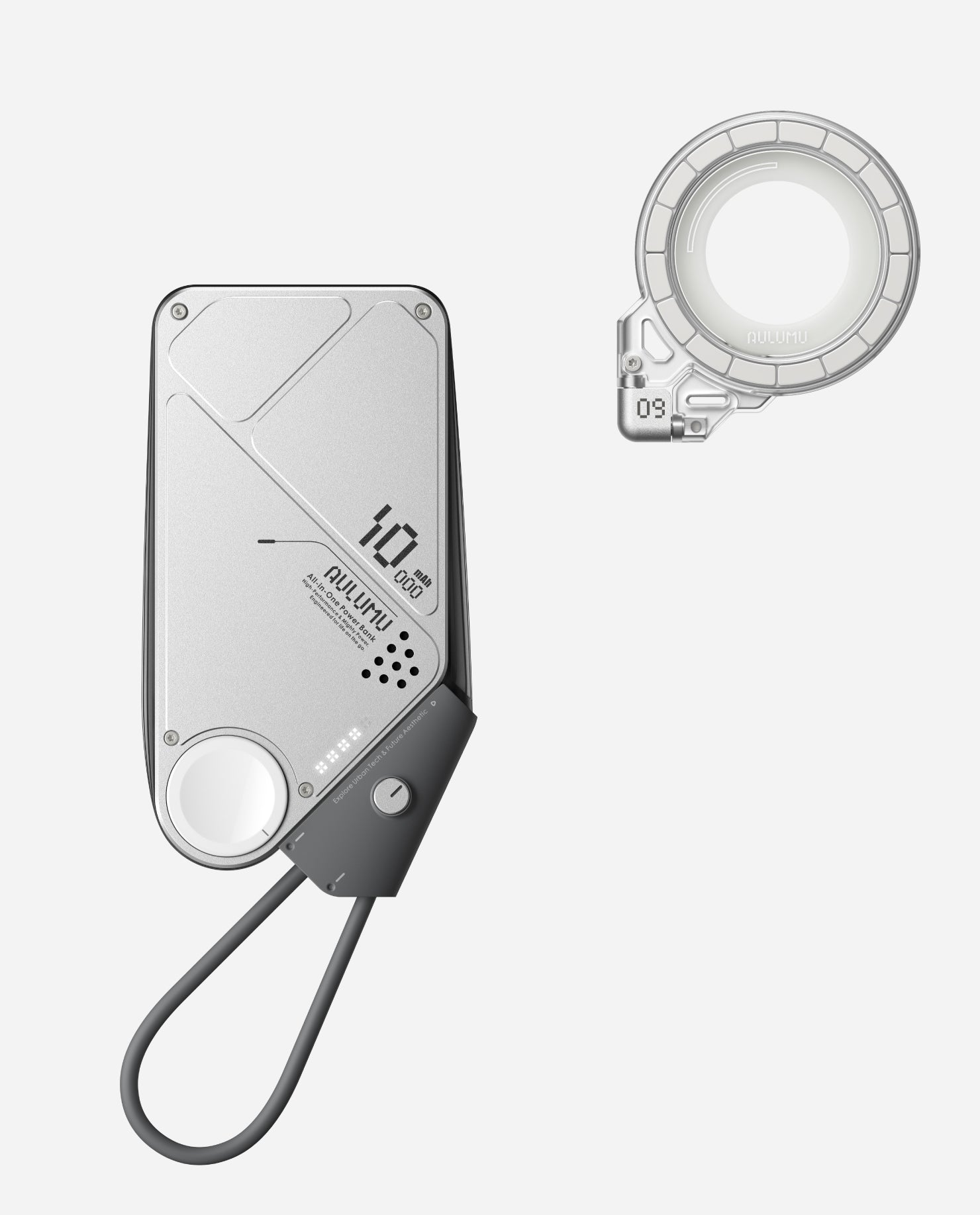 M10 10000mAh Multi-Charging Dual-Mag Power Bank & G09 Ghost Transparent Infinite 360° Magnetic Stand