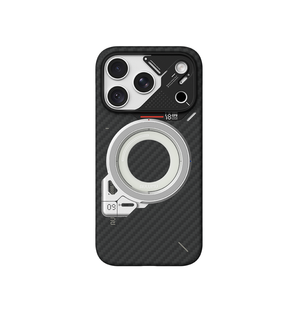 A18 iPhone 18/17 Series Ultra Slim Aramid Fiber Case & G09 Infinite 360° Magnetic Stand