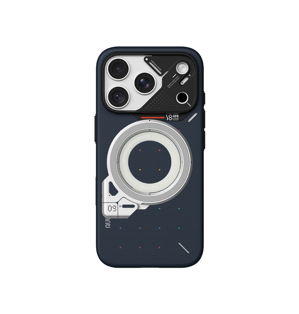 A18 iPhone 18/17 Series Ultra Slim Particle Aramid Fiber Case & G09 Infinite 360° Magnetic Stand