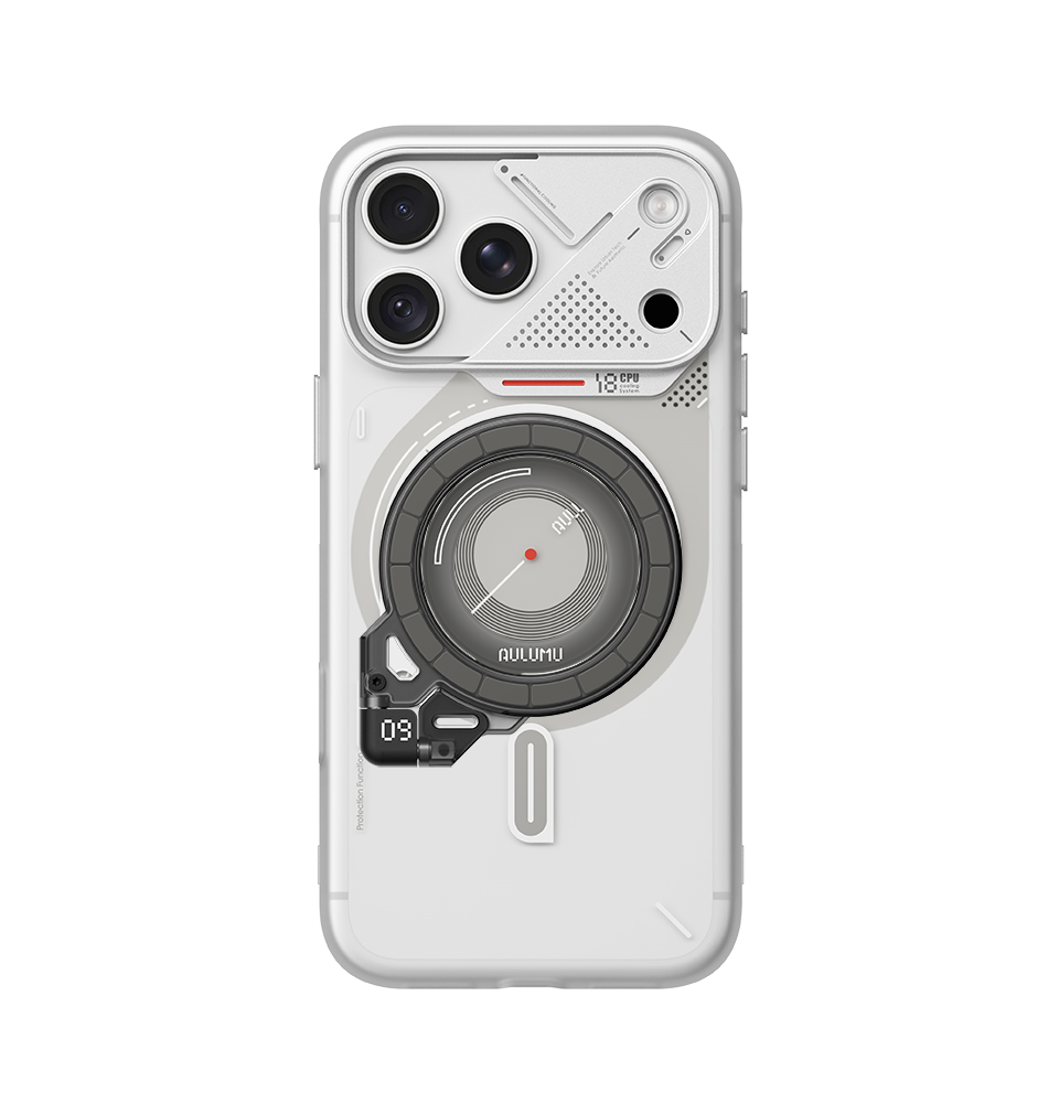 A18 iPhone 18/17 Series Frosted Case & G09 Ghost Infinite 360° Magnetic Stand