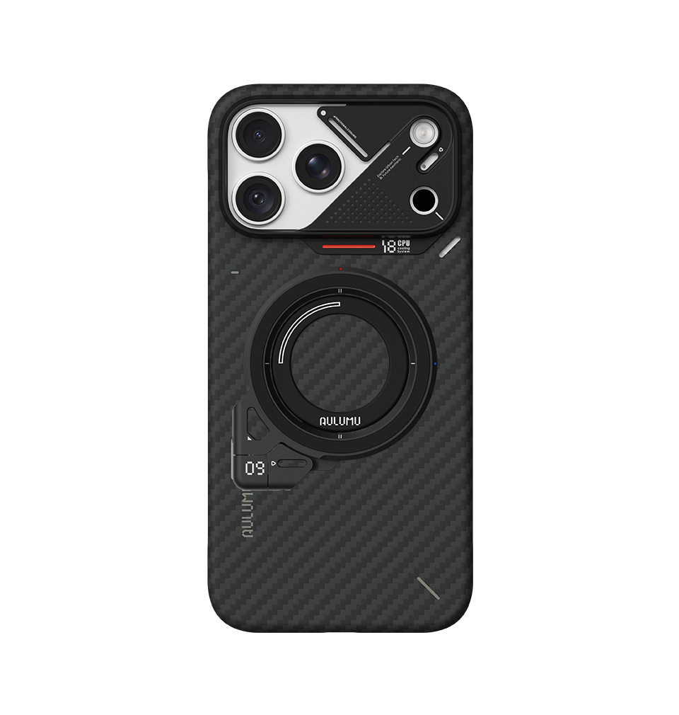 A18 iPhone 18/17 Series Ultra Slim Aramid Fiber Case & G09 Infinite 360° Magnetic Stand