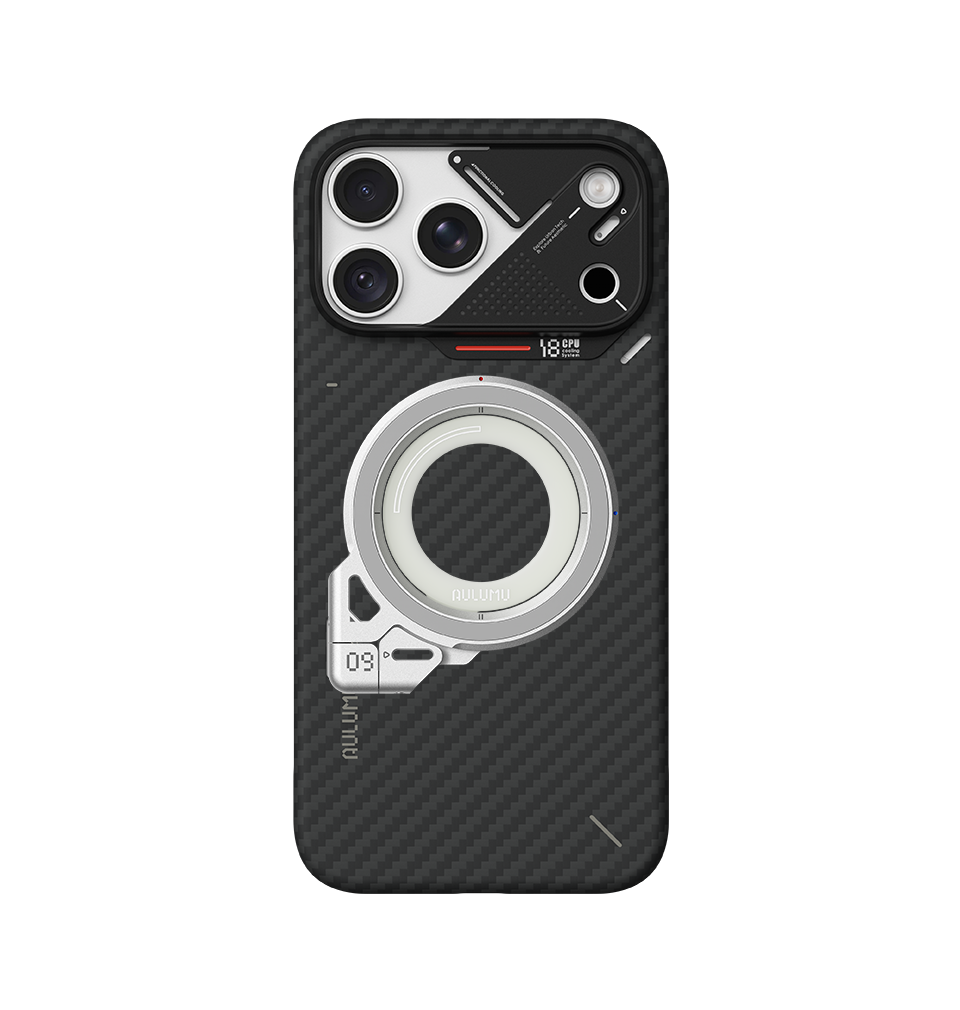 A18 iPhone 18/17 Series Ultra Slim Aramid Fiber Case & G09 Infinite 360° Magnetic Stand