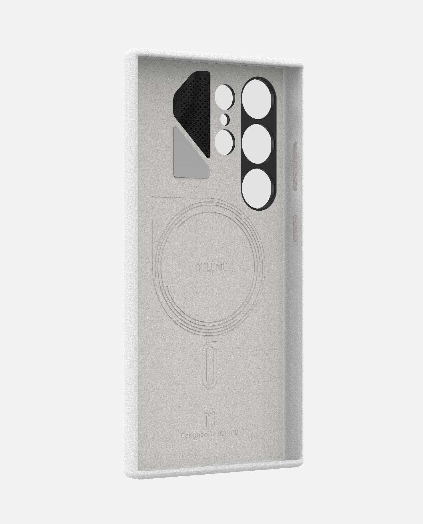 S24 Vegan Leather Case for Samsung Galaxy S24 Series | Real Cooling | White | Magnetic & PowerShare