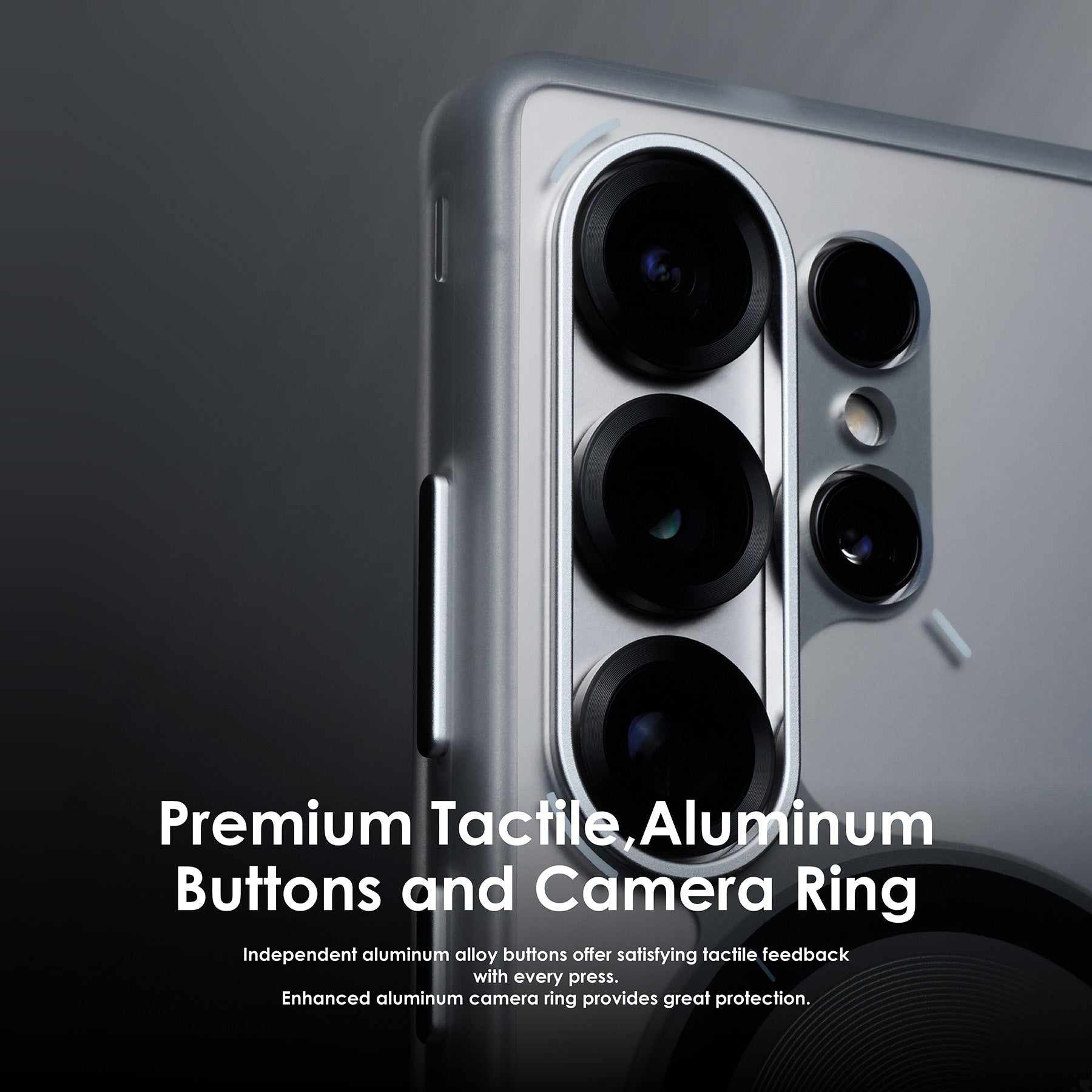 S25 Frosted Case for Samsung Galaxy S25 Ultra premium tactile aluminum and camera ring