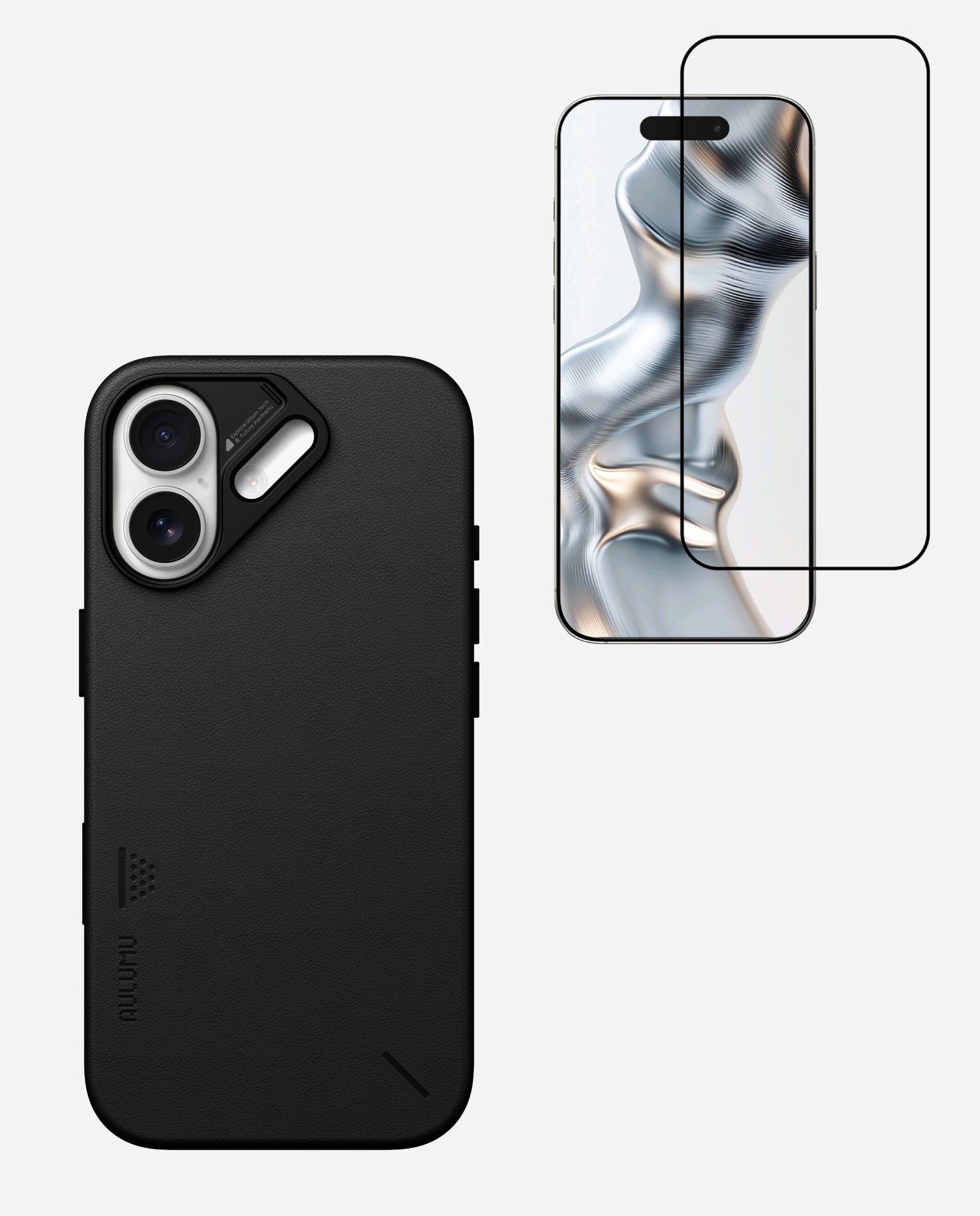 A17 Vegan Leather Case for iPhone 17 Series & AF01 Crystal Clear Screen Protector