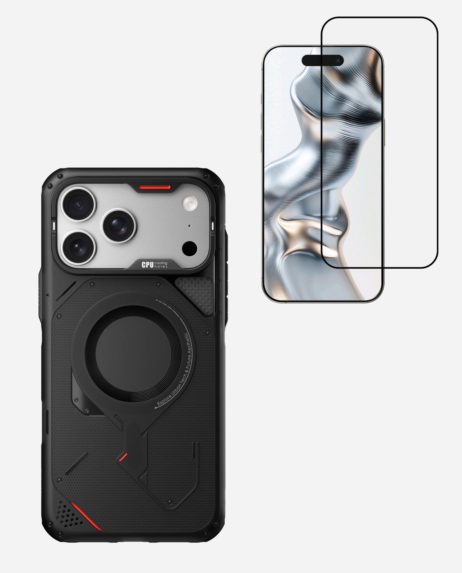 A17 Rugged Outdoor Case for iPhone 17 Series & AF01 Crystal Clear Screen Protector