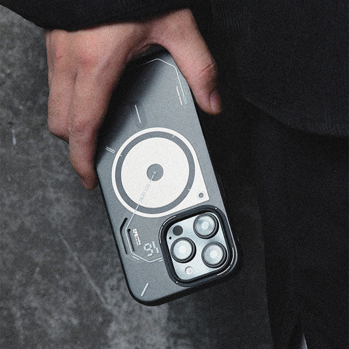 A16 Frosted Case for iPhone 16 Pro Series | Subtle Glow-in-the -Dark | Translucent Gray&White | MagSafe | Camera Control Cover