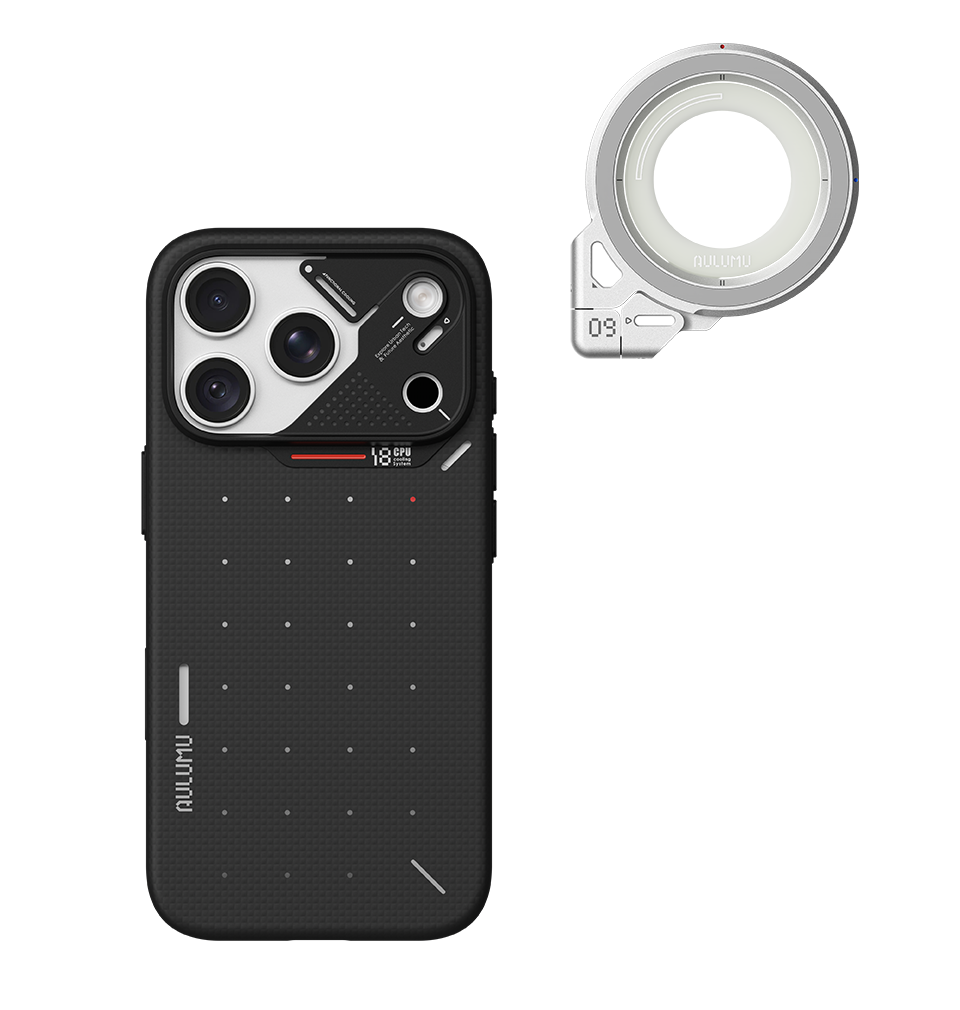 A18 iPhone 18/17 Series Ultra Slim Particle Aramid Fiber Case & G09 Infinite 360° Magnetic Stand