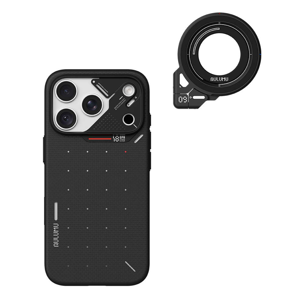 A18 iPhone 18/17 Series Ultra Slim Particle Aramid Fiber Case & G09 Infinite 360° Magnetic Stand