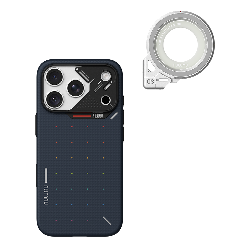 A18 iPhone 18/17 Series Ultra Slim Particle Aramid Fiber Case & G09 Infinite 360° Magnetic Stand