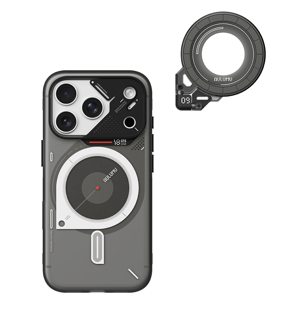A18 iPhone 18/17 Series Frosted Case & G09 Ghost Infinite 360° Magnetic Stand