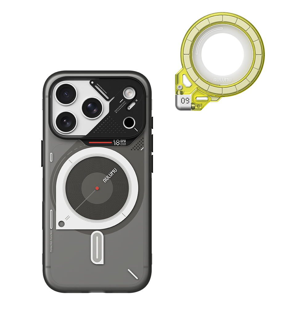 A18 iPhone 18/17 Series Frosted Case & G09 Ghost Infinite 360° Magnetic Stand