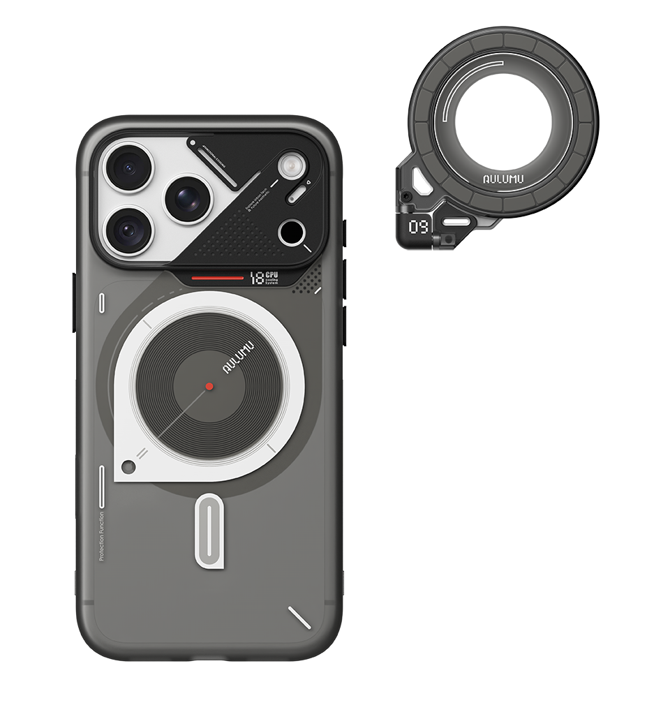 A18 iPhone 18/17 Series Frosted Case & G09 Ghost Infinite 360° Magnetic Stand